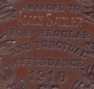 Attendance medal
inscription